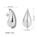 Copper Plated Geometric Chubby Glossy Water Drop Inlaid Zircon Earrings High End Fashion Earrings_ipsvogv.com