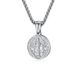 St. Benedict the Exorcist stainless steel necklace men and women titanium steel round coin pendant_ipsvogv.com