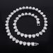 Men’s Jewelry Set Fashion Hip Hop New 11mm Heart Shaped Glass Inlaid Rhinestone Cuban Necklace Thick Jewelry Trendy_ipsvogv.com