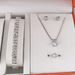 Simple jewelry set fashionable and versatile zircon necklace earrings ring bracelet four piece jewelry_ipsvogv.com