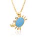 Color Oil Drip Crab Pendant Necklace - Micro Inlaid Zircon Animal Jewelry, Unique Creative Design_ipsvogv.com
