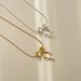 Saiyna Korean Style S Silver Geometric Dynamic Ribbon Double Layer Bowknot Necklace Minimalist Round Bead Choker Chain_ipsvogv.com