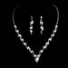 Women’s Jewelry Set Fashion Popular Wedding Photography Ladies Pearl Diamond/rhinestone Silver Necklace Earrings Bracelet Ladies Set_ipsvogv.com