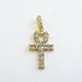 Ins Wind Anka Full Diamond Cross Pendant Single Row Diamond Tennis Chain Personalized Tide Light Luxury Cuban Chain_ipsvogv.com