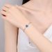 New Deyi Pure Silver Plated PT950 Gold With Precious Blue Mosang Stone Love Small And Fresh Best Friend Bracelet_ipsvogv.com