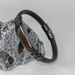 High Quality Black Woven Leather Stainless Steel Men's Bracelet With Simple And Glossy Engraved Letters_ipsvogv.com