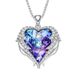 TK Fashion Ocean Heart Necklace Women's Personalized Colorful Copper Clavicle Chain Inlay_ipsvogv.com