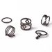 Creative Black Minimalist Multi-layer Spring 5-piece Set With Diamond Ring Accessories_ipsvogv.com
