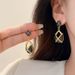Women's earrings style retro burgundy earrings niche design earrings 2023 new high-end earrings women's high-end earrings_ipsvogv.com