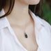 hot Collection Of Atmospheric Simple Water Drop Natural Water Grass Agate Necklace Pendant Female S925 Silver Inlaid Green Moss Necklace_ipsvogv.com