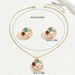Ladies' jewelry set with inlaid winding design, long necklace pendant, versatile and niche earrings_ipsvogv.com