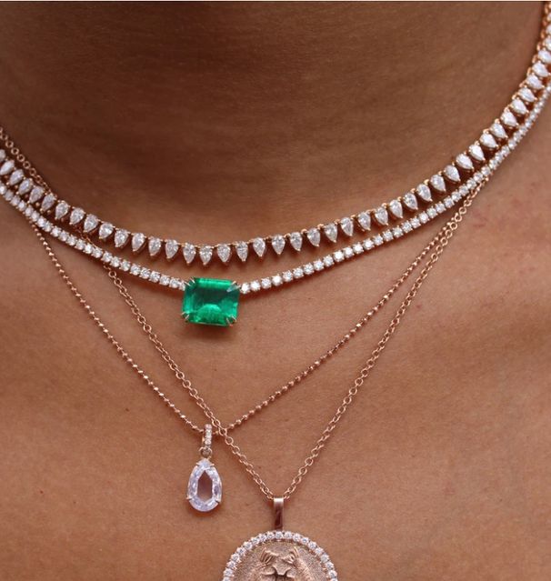 ins full diamond necklace clavicle chain female choker Korean style simple all-match adjustable rhinestone diamond necklace_ipsvogv.com