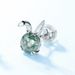 Cute Rabbit Ears Green Moss Earrings S925 Silver Inlaid Water Grass Agate Earrings_ipsvogv.com