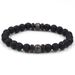 Same Style Shining Stone Volcanic Stone Black Iron Stone Bracelet Couple Bracelet Personality Bracelet_ipsvogv.com