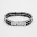 Minimalist Punk Hip-Hop Trendy Men's Motorcycle Titanium Korean Style Stainless Steel Silicone Bracelet_ipsvogv.com