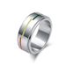 Decompression Rotation New Titanium Steel Rotatable Rainbow Ring Jewelry_ipsvogv.com