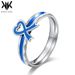 Caring for autistic children blue ribbon titanium steel ring autism care day blue action ring_ipsvogv.com