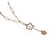 Titanium Steel South Korea East Gate Geometric Five Pointed Star Necklace Women's Colorless Versatile Simple Tassel_ipsvogv.com