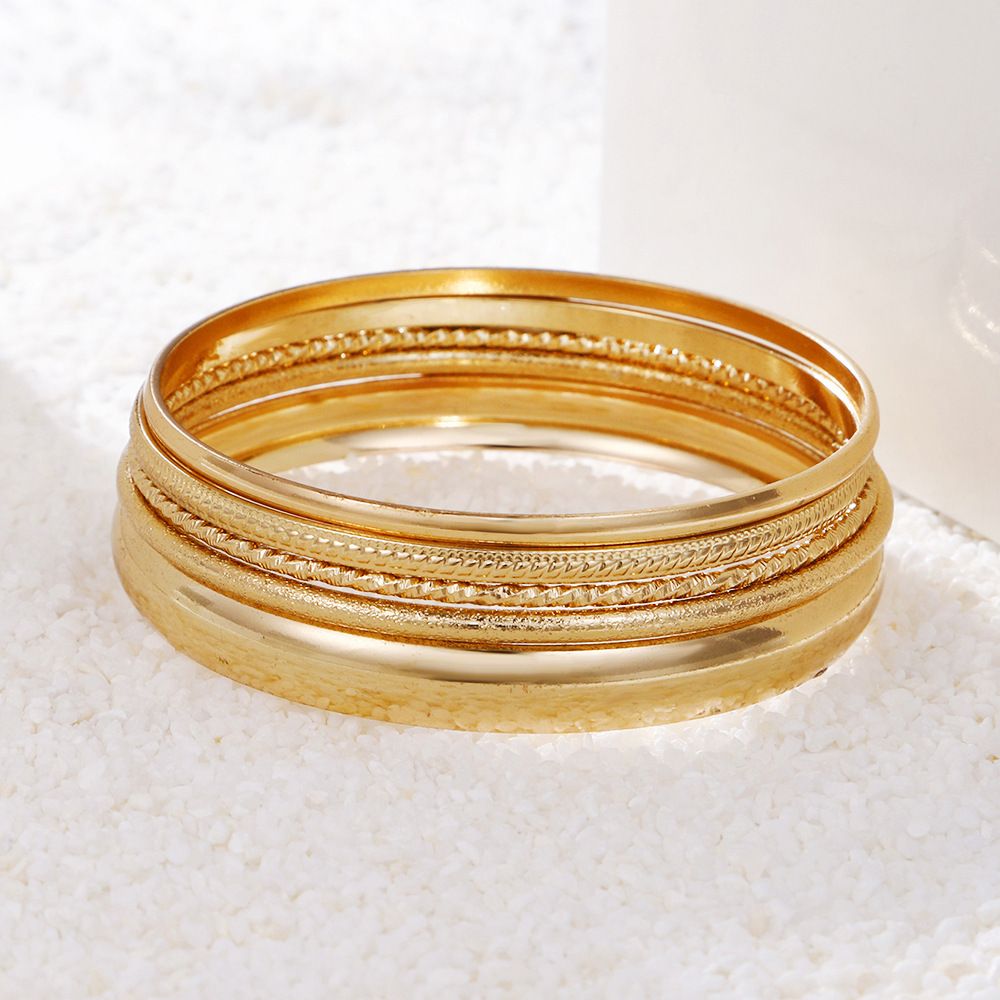 6 Pieces Set Punk Style Exaggerated Arm Bracelets Bracelets Hollow Personality Bracelets Mesh Metal Bracelets Bracelets For Women_ipsvogv.com