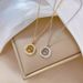 【 Full body titanium steel 】 Double ring heart extremely simple wind furnace, real gold necklace for women Instagram,_ipsvogv.com