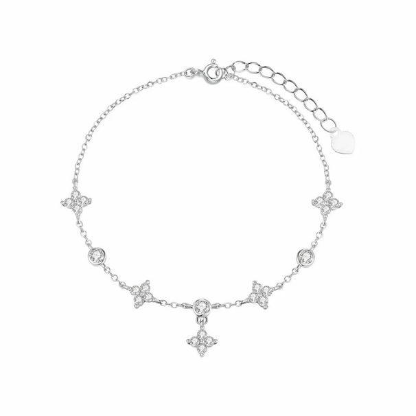 Women's Jewelry Retro Four Leaf Clover Tassel Zircon Bracelet Light Luxury Fashion All Match Design High End Stacking Hand Jewelry_ipsvogv.com