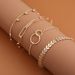 Minimalist New Geometric Style Metal Bracelet Personalized Circle Pattern Arrow Chain Set Of 4 Bracelets_ipsvogv.com