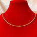 Vietnamese gold plated necklace 60cm twist chain length vacuum gold plated chain copper gold necklace_ipsvogv.com
