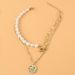 Fashion Alloy Human Head Coin Pendant Necklace Female Necklace Personality Trend Necklace_ipsvogv.com