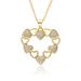 Fashion Retro French Necklace Real Gold Electroplated Hollow Pendant Sweater Chain Zircon Love Necklace Female_ipsvogv.com