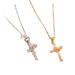 Cold Wind Titanium Steel Necklace, Women's Full Diamond Cross Pendant, Niche Design, Clavicle Chain Jewelry_ipsvogv.com