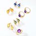 Egg Shaped Candy Earrings For Women S925 Silver Inlaid With Colored Gemstones Three Dimensional Earrings Fashion Classic Simplicity_ipsvogv.com
