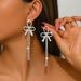 Women’s Jewelry Set Fashion New Products Fashionable Versatile Bow Earrings Rhinestones Long Tassel Temperament Commuter Niche Earrings For Women_ipsvogv.com