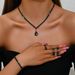 Women’s Jewelry Set Fashion Fashionable And Simple Design Diamond Drop Shaped Pendant Necklace Earrings Ring Jewelry Bridal Set Accessories_ipsvogv.com