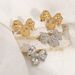 E12763 temperament high-end earrings Instagram blogger's same sweet bow ring collarbone chain_ipsvogv.com