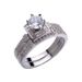 Sanjie's New Simulated Zircon Hearts And Eight Arrows Ring For Women's Fashion Full Diamond Engagement Set_ipsvogv.com