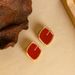 New Chinese Style Festive Ankola Red Drip Oil Silver Needle With Feminine Temperament, Versatile And High-end Earrings_ipsvogv.com