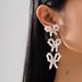 Handmade Pearl Bowknot Fresh Fashion Sweet Women's Stud Earrings Jewelry_ipsvogv.com