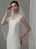 Hair Jewelry V118 1T Pearls Bridal Fingertip Scalloped Edge Rhinestones Crystal Wedding Veil With Comb Short Elegant_ipsvogv.com