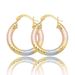 Unisex Brass With Real Gold Plating, Hot Selling Across Fashionable Three Color Circle Earrings, Ladies' Versatile Earrings_ipsvogv.com