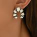 Popular Bohemian Style Women's Earrings Personalized Retro Gemstone U Shaped Earrings Versatile High End_ipsvogv.com