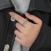 S Pure Silver Iris Cross Diamond Opening Ring, Fashionable, Simple, High-end, Niche Design, Light Luxury, Versatile_ipsvogv.com