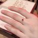 French Court Style Light Luxury Red Zircon For Women With A Niche Design, Vintage Fashion, Exquisite And Open Mouth Ring_ipsvogv.com
