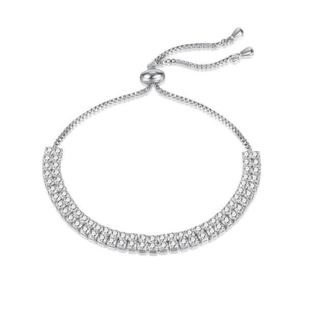 Fashion Exquisite And Elegant Bracelet Jewelry Copper Plated Gold Double Row Diamond Ladies Bracelet Girlfriend Bestie Gift_ipsvogv.com