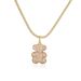 Sweet And Luxurious Copper Inlaid With Colored Diamonds, Sitting Posture, Standing Necklace, Female Personality, Hip-hop_ipsvogv.com