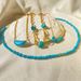 Turquoise series necklace handmade bracelet beads niche clavicle chain plated K real gold chain color preserving necklace_ipsvogv.com