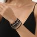 Women's Jewelry Fashion New Bracelet Bohemian Love Rhinestone Magnetic Bracelet PU Artificial Leather Soft Bracelet_ipsvogv.com