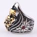 European and American retro punk titanium steel ghost face clown smile skull ring Double Ghost domineering ring men's jewelry_ipsvogv.com