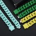 Men's Jewelry Stainless Steel Jewelry Painted Cuban Chain Thick Necklace Niche High End Light Luxury Titanium Steel Necklace Hip Hop Men_ipsvogv.com
