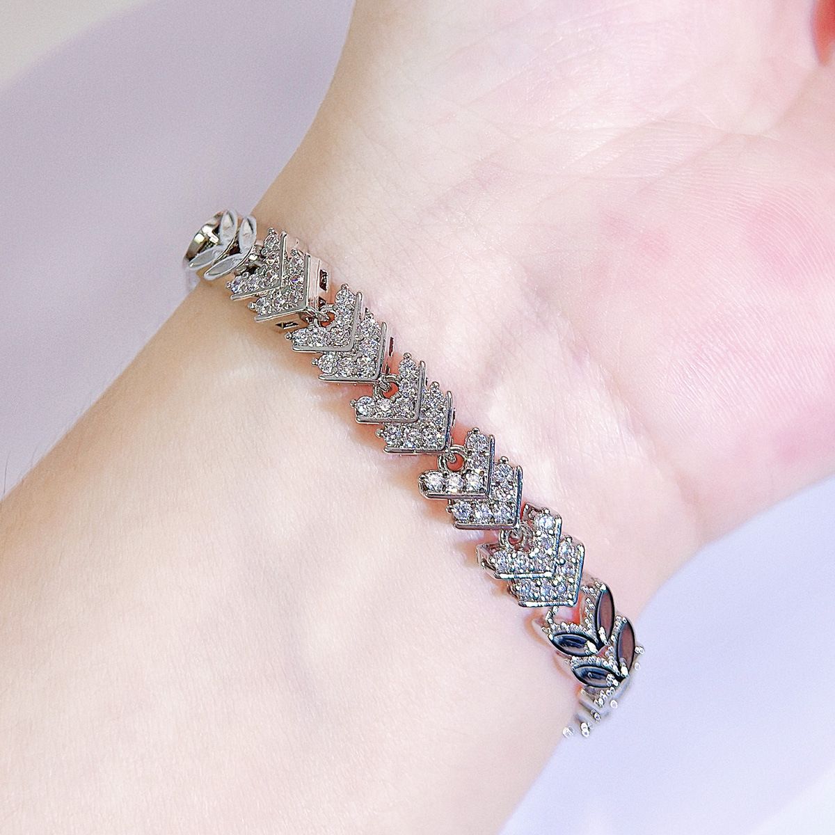 Punk Hip-Hop Zircon Bracelet Unisex Fashion Geometric Jewelry Simple Personality Versatile Commuting Accessories For Men_ipsvogv.com