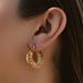 Real gold electroplated earrings color retaining metallic irregular high end texture earrings_ipsvogv.com